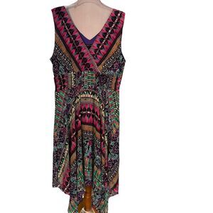 Chris McLaughlin Women's Dress SZ 16 Sleeveless Chiffon Empire Waist Dress Midi